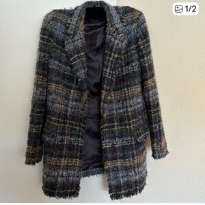 Massimo Dutti Blue and Gray Jacket